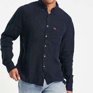 Abercrombie & Fitch Navy Casual Button-Down Shirt